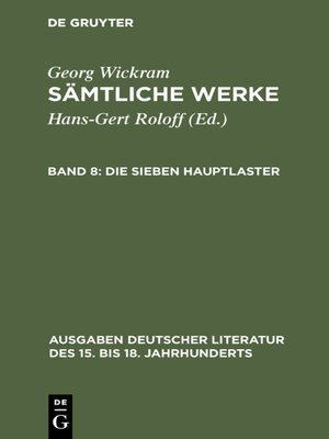cover image of Die sieben Hauptlaster